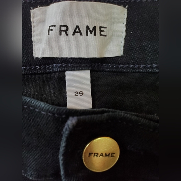 Frame Le High Skinny Womens Jeans. Raw hem. Black. Size 29 - Picture 2 of 6